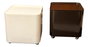Dime Rolling Storage Cubes by Marcello Siard for Collezioni Longato, Italy, 1970s, Set of 2