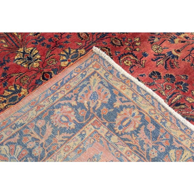 Traditional Antique Sarouk Rug 9'2'' x 11'3'' For Sale - Image 3 of 12