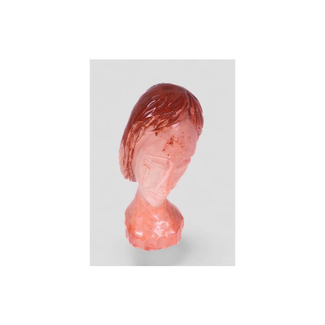 Plaster Female Face Sculpture by Enzo Bisi For Sale - Image 4 of 6