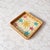 Set of Three Colorful Flower-Shaped Rattan and Mother-of-Pearl Inlaid Rectangular Trays For Sale - Image 4 of 4