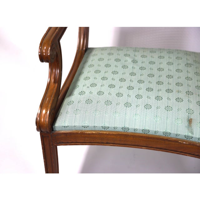 Vintage Armchair with Rattan Back For Sale - Image 10 of 10
