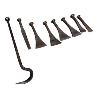 Antique Shipwrights' Caulking Irons Vintage Industrial Decor For Sale