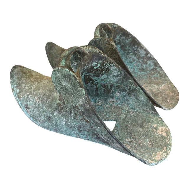 Antique Spanish Colonial Bronze Slipper Stirrups Pair 19th C South American Estribos For Sale