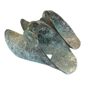 Antique Spanish Colonial Bronze Slipper Stirrups Pair 19th C South American Estribos