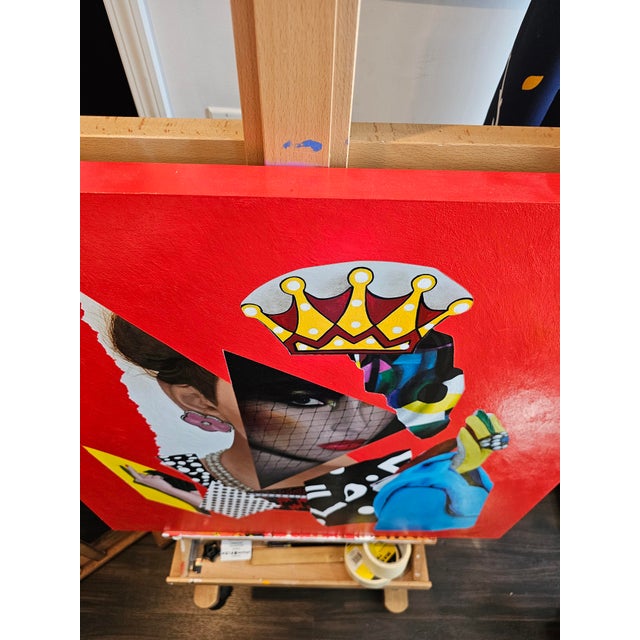 "A Bit of a Drama Queen" Acrylic on Wood Original Art by Vakseen For Sale - Image 4 of 12