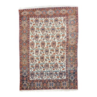 Antique Afshar Rug 4'4'' x 6'1'' For Sale