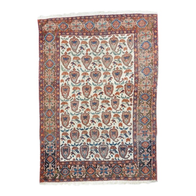 Antique Afshar Rug 4'4'' x 6'1'' For Sale