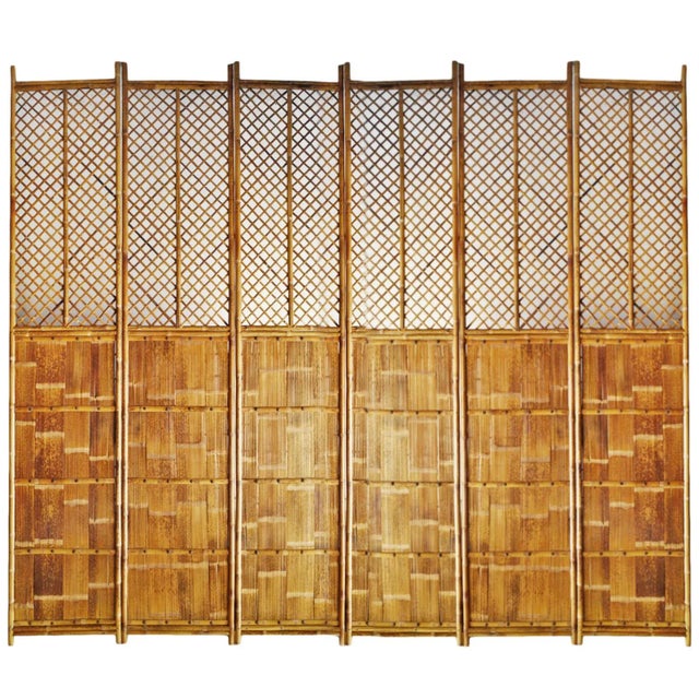 Mid 20th Century Mid 20th Century Bamboo Screens- Set of 6 For Sale - Image 5 of 11