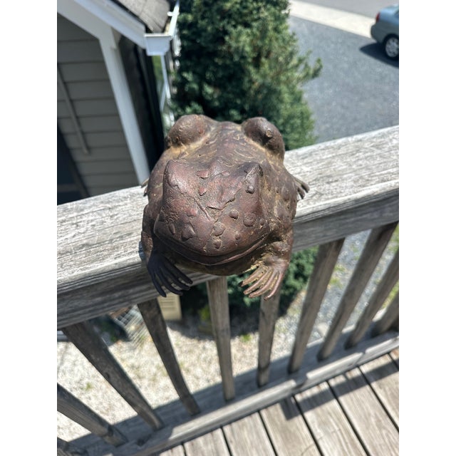 1960s Bronze Frog Sculpture For Sale - Image 5 of 11
