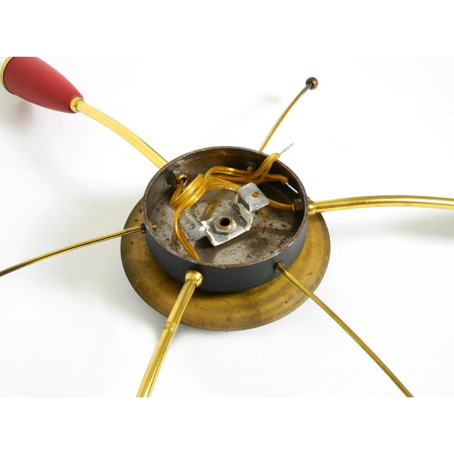 Mid-Century Modern Brass 3-Arm Sputnik Ceiling or Wall Lamp, 1950s For Sale - Image 18 of 18