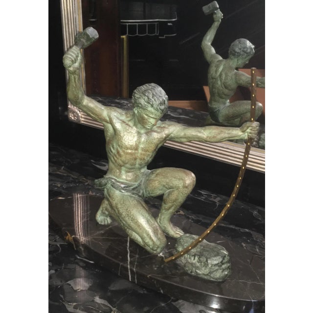 Art Deco The Blacksmith Sculpture by G. Hervor For Sale - Image 4 of 10