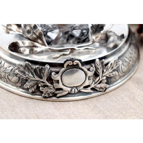 Silver Inkwell with Quill Holder, in Very Good conditions. Designed 1890 to 1919 This piece has an attribution mark, I am...