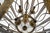 Mid 20th Century Mid Centry Modern Large Italian Pendant Bronze Oxide Gilt Ornate Metal Light Fixture Chandelier For Sale - Image 9 of 18