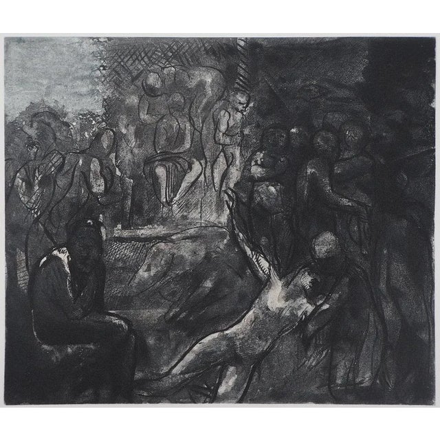 After Auguste Rodin, Minos on His Throne, 19th Century, Engraving For Sale - Image 6 of 6