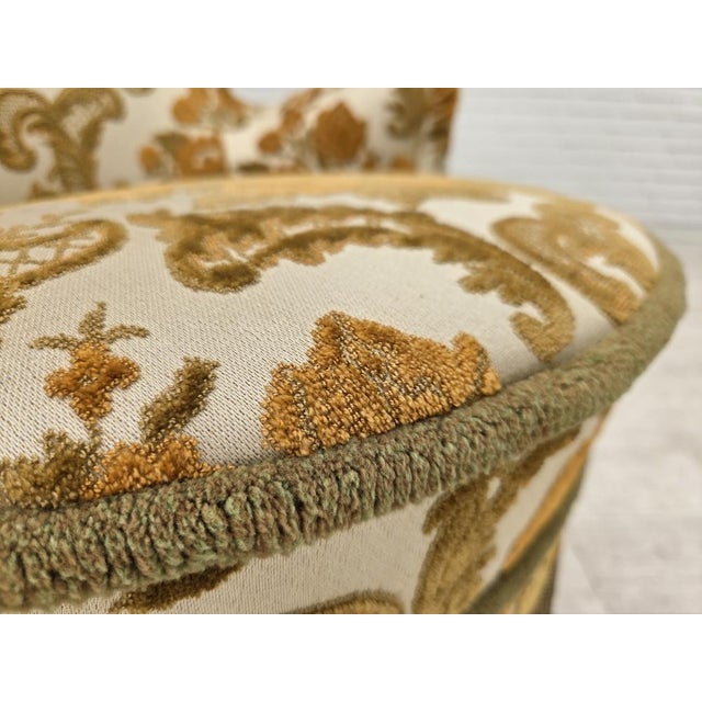 Small Danish Armchairs in Brown/Beige Furniture Fabric, 1970s, Set of 2 For Sale - Image 16 of 18