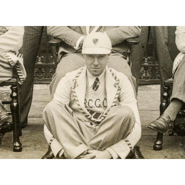 Fantastic Framed 1937 Christ’s College Cambridge Rowing Crew Photograph English Sporting Memorabilia University Preppy Home Decor For Sale - Image 10 of 13