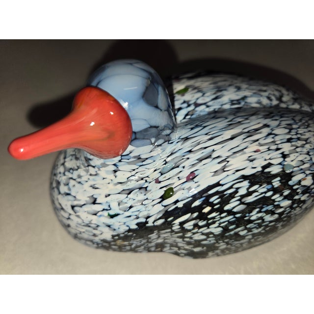 Mid-Century Modern 1970's Vintage Kosta Boda "Boda Birds" Art Glass Duck by Bertil Vallien For Sale - Image 3 of 11