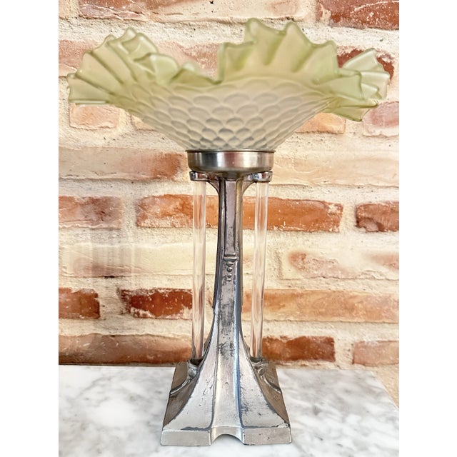 Modernist Green Centerpiece, 1890s For Sale - Image 6 of 6