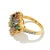 Bochic “Orient” Diamond & Multi Sapphire Vintage Cluster Ring Set 18k & Silver Size 5 For Sale - Image 4 of 4
