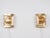 A pair of brutalist brass Maritim wall lamps. Their raw, sculptural form and geometric construction evoke the design of...