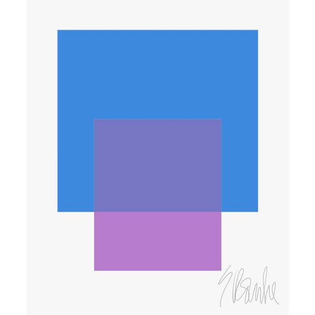 The Interaction of Blue and Purple Fine Art Print 30" X 40" by Liz Roache For Sale In Boston - Image 6 of 6