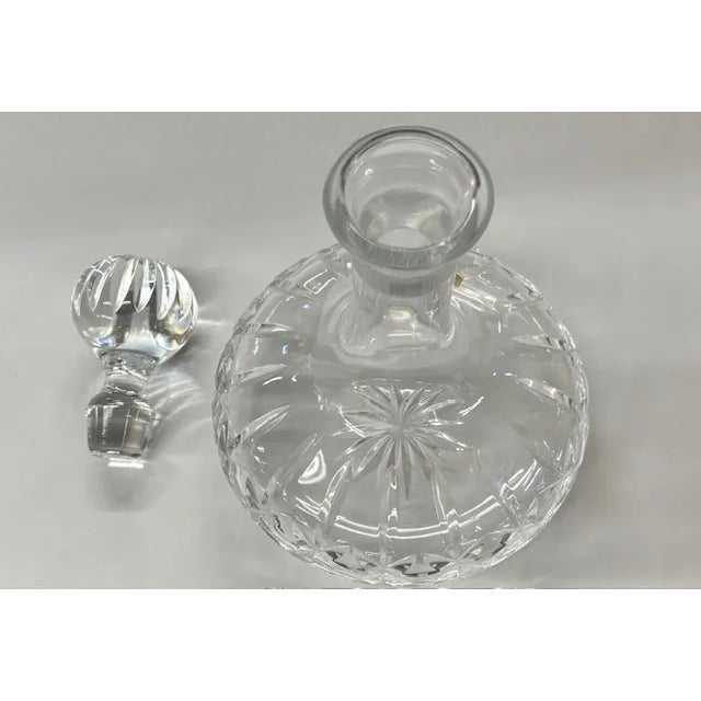Vintage Portuguese Crystal Decanter, Signed For Sale - Image 4 of 6