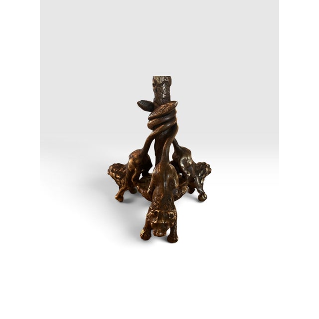 Vintage Arthur Court Candle Opera Figural Lion & Serpent Candlestick, 12.5” For Sale In West Palm - Image 6 of 12