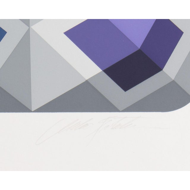 Late 20th Century “Nebula Iv” Op Art Serigraph Print by Marko Spalatin For Sale - Image 5 of 8