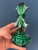 Art Deco Malachite Glass Perfume Bottles Pair For Sale - Image 14 of 18