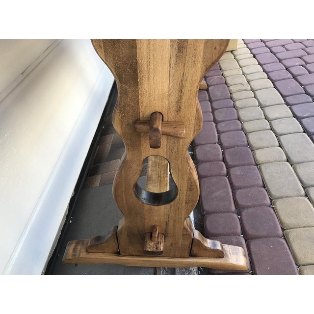 Oak Veneer and OSB Dining Table, 1970s For Sale - Image 14 of 18