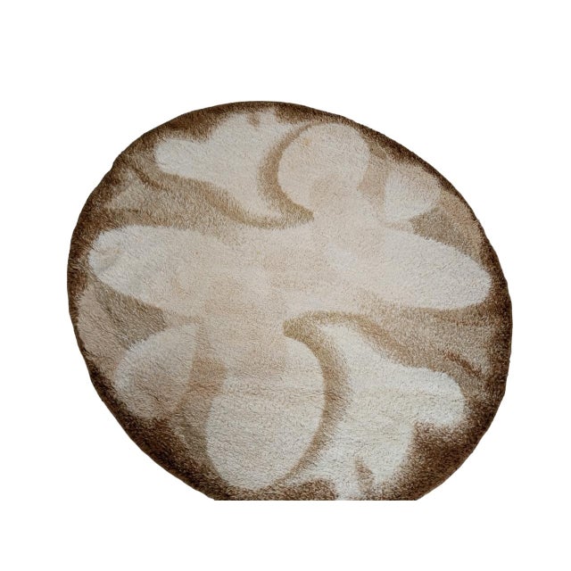 Modern Round Rug in Virgin Wool from Desso, Holland, 1970s For Sale - Image 3 of 16