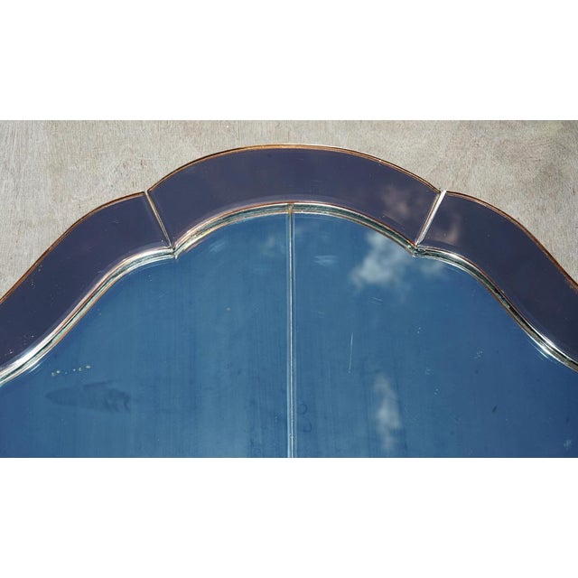 Art Deco Venetian Foxed Rose Coloured Glass Bevelled Mirror, 1930s For Sale - Image 4 of 18