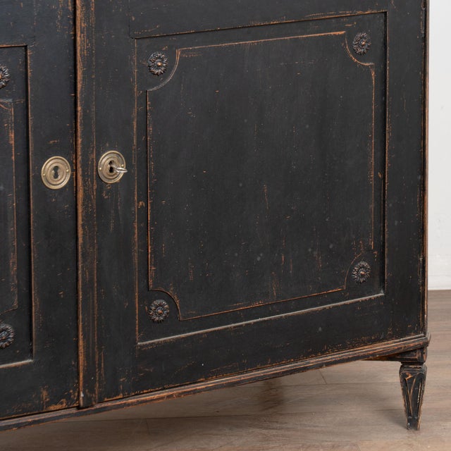 Late 19th Century Swedish Black Gustavian Sideboard Buffet For Sale - Image 12 of 13