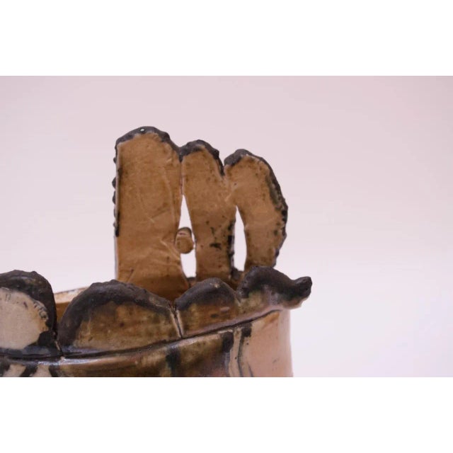 1976 Studio Stoneware Abstract Vase Signed Pollack For Sale - Image 10 of 13
