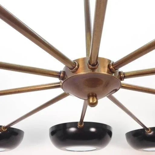 Large Asymmetrical Stilnovo Style Sputnik Chandelier For Sale - Image 10 of 12