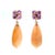 17.61 Carat Peach Moonstone Sapphire Rose Gold Drop Earrings Item Specs: 2 Peach Moonstone stones weighing approximately...