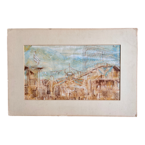 Midcentury Americana Carnival Painting Attributed to Adams Wirt Garrett