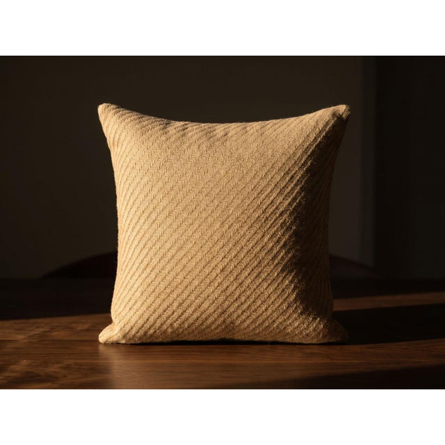 Not Yet Made - Made To Order Linen Herringbone Minimalist Cushion Cover For Sale - Image 5 of 12