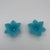 Late 19th Century Pair of French Blue Opaline Glass Flowers For Sale - Image 4 of 4