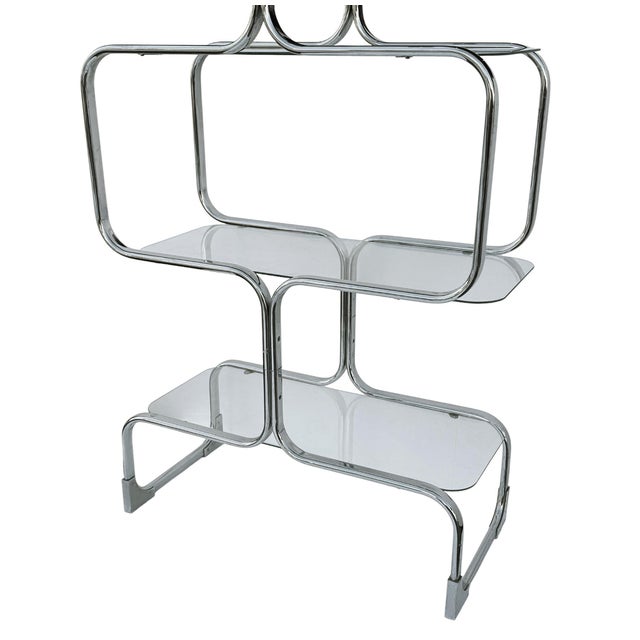 Milo Baughman 1970s Mid-Century Modern Tricom Italian Etagere or Wall Unit After Milo Baughman For Sale - Image 4 of 4