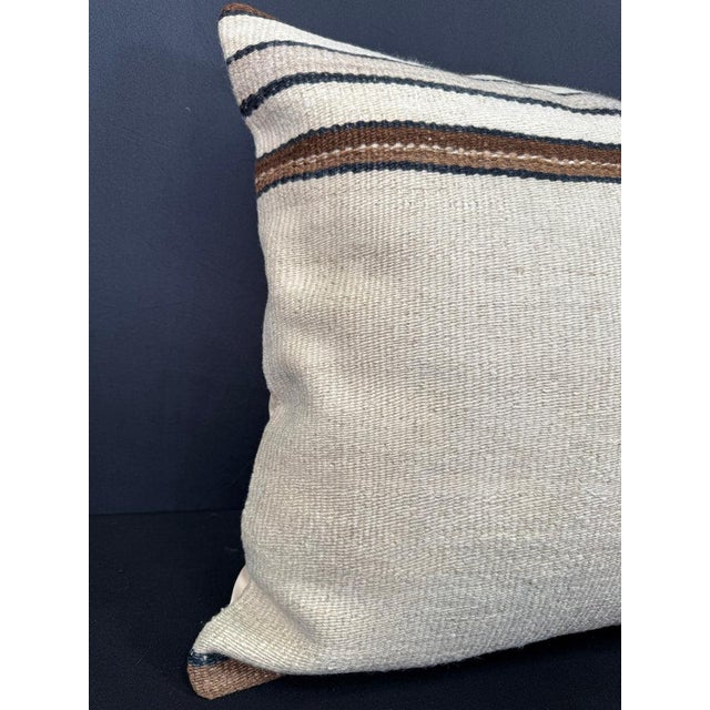 Turkish Hemp Pillow Cushion Natural Beige Brown Cushion Cover 20"x20" #30677 Enhance your home decor with our Kilim Pillow...