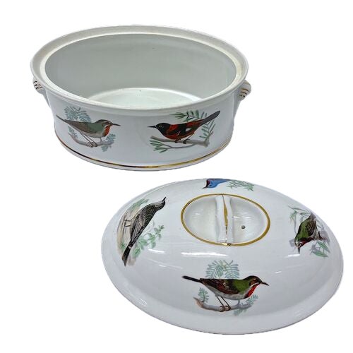 Mid 20th Century Vintage French Lourioux Bird Porcelain Tureen For Sale - Image 5 of 12