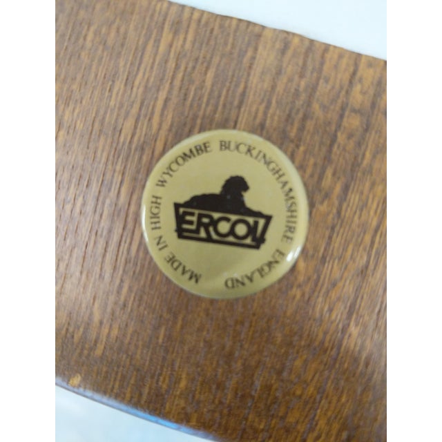 Brown Set of 6 Vintage Mid Century Modern Dining Chairs by Ercol For Sale - Image 8 of 11