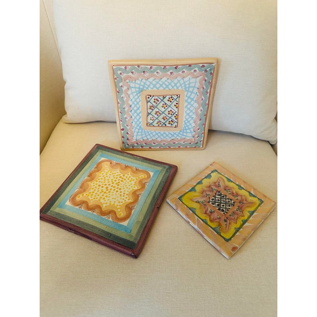 McKenzie Childs Set of Three Trivets For Sale In Charleston - Image 6 of 8