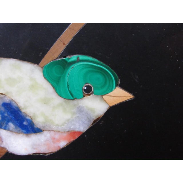 Italian Pietra Dura Inset Leather Box For Sale - Image 10 of 13