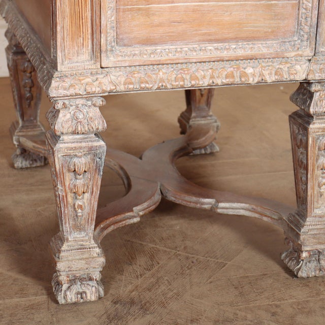 English Carved Desk in Pine For Sale - Image 9 of 16