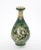 Green Antique Asian Porcelain Vase / Figural Landscape / Intricate Foliate Decoration For Sale - Image 8 of 8