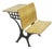 Antique Wood School Row Seat & Desk Combo For Sale