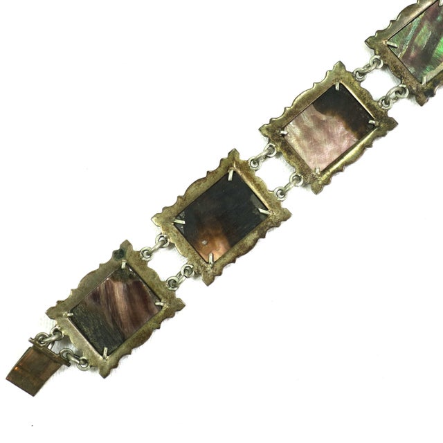 Vintage Art Deco Greco-Roman Gods Shell Cameo Bracelet 1930s For Sale - Image 10 of 14