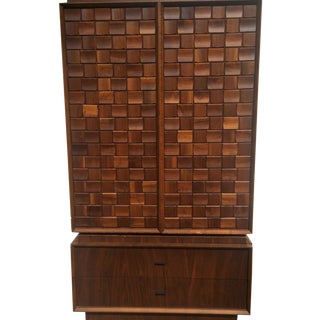 Brutalist Style Tallboy Dresser For Sale